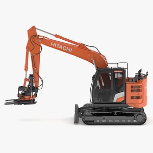 3D Hitachi zx135-7 With Custom Arm
