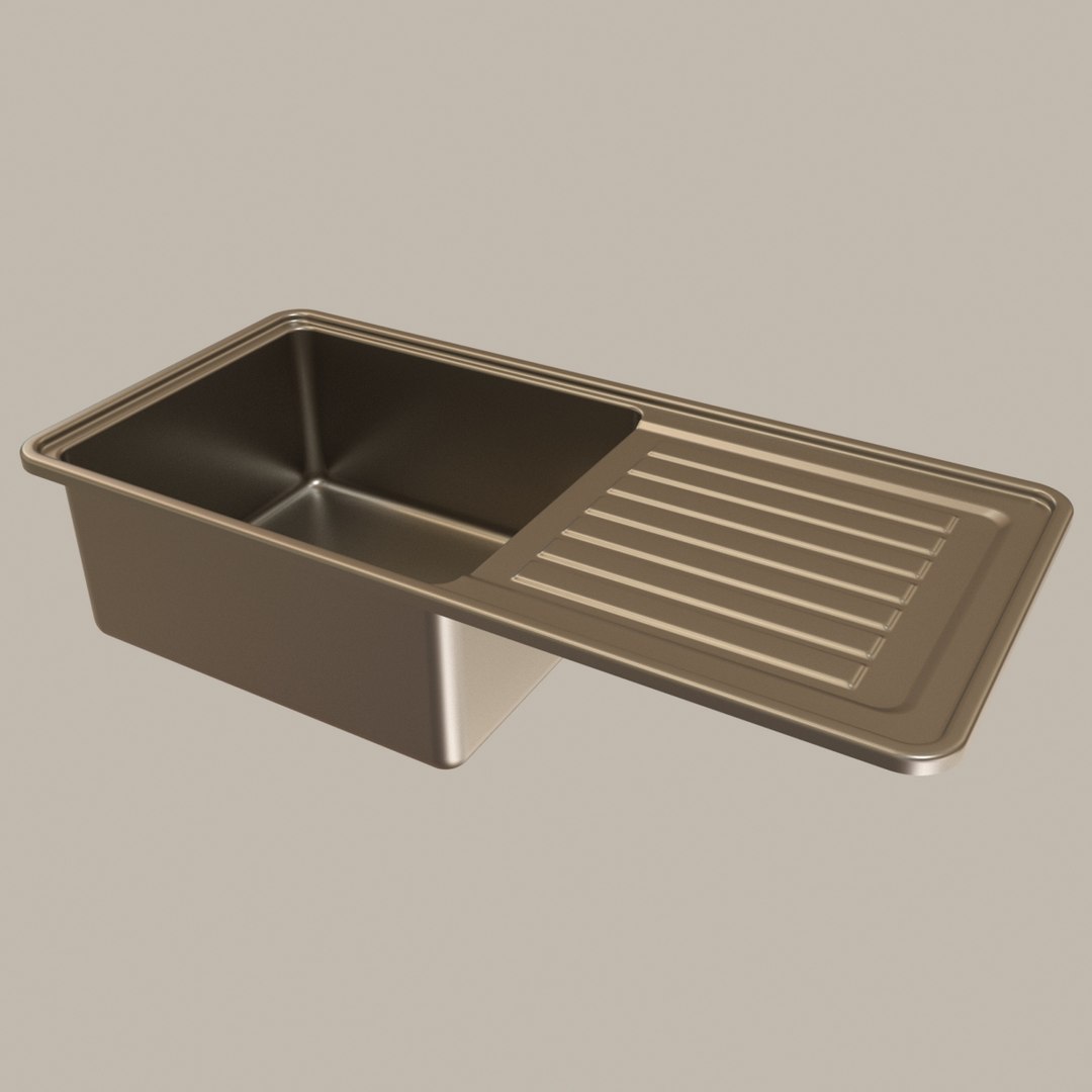 Stainless Steel Kitchen Sink 3d Model Turbosquid 1263085