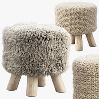 Joybird Yoli pouf 2 options