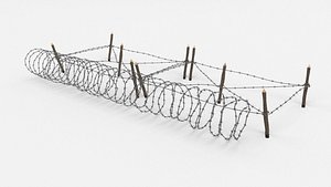 barbed wire obstacle 3D model