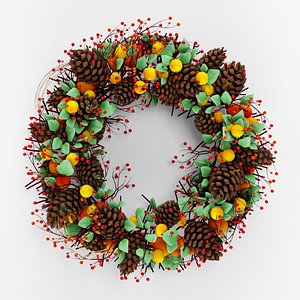 christmas wreath 3d model
