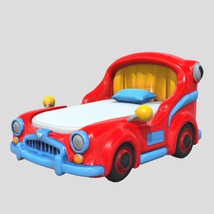 3D Kids Car Bed model