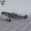 Messerschmitt BF109 German Fighter Airplane Grey Version 1