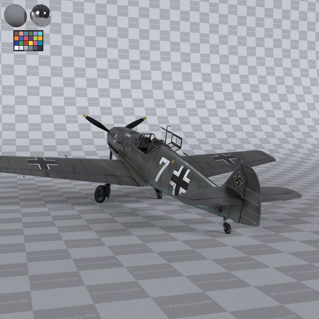 3D model Messerschmitt BF109 German Fighter Airplane Grey Version 1 https://p.turbosquid.com/ts-thumb/an/yM9tR3/RD/bf109_grey01_1_13/jpg/1664267459/1920x1080/fit_q87/b0bd15677e28c5abb676680d9a0b89f83baed8be/bf109_grey01_1_13.jpg