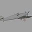 Messerschmitt BF109 German Fighter Airplane Grey Version 1