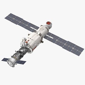ISS Zvezda Module with Progress Spacecraft