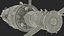 ISS Zvezda Module with Progress Spacecraft 3D model