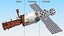 ISS Zvezda Module with Progress Spacecraft 3D model