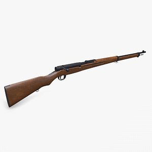 Arisaka Type 38 Bolt Action Rifle Low-poly PBR