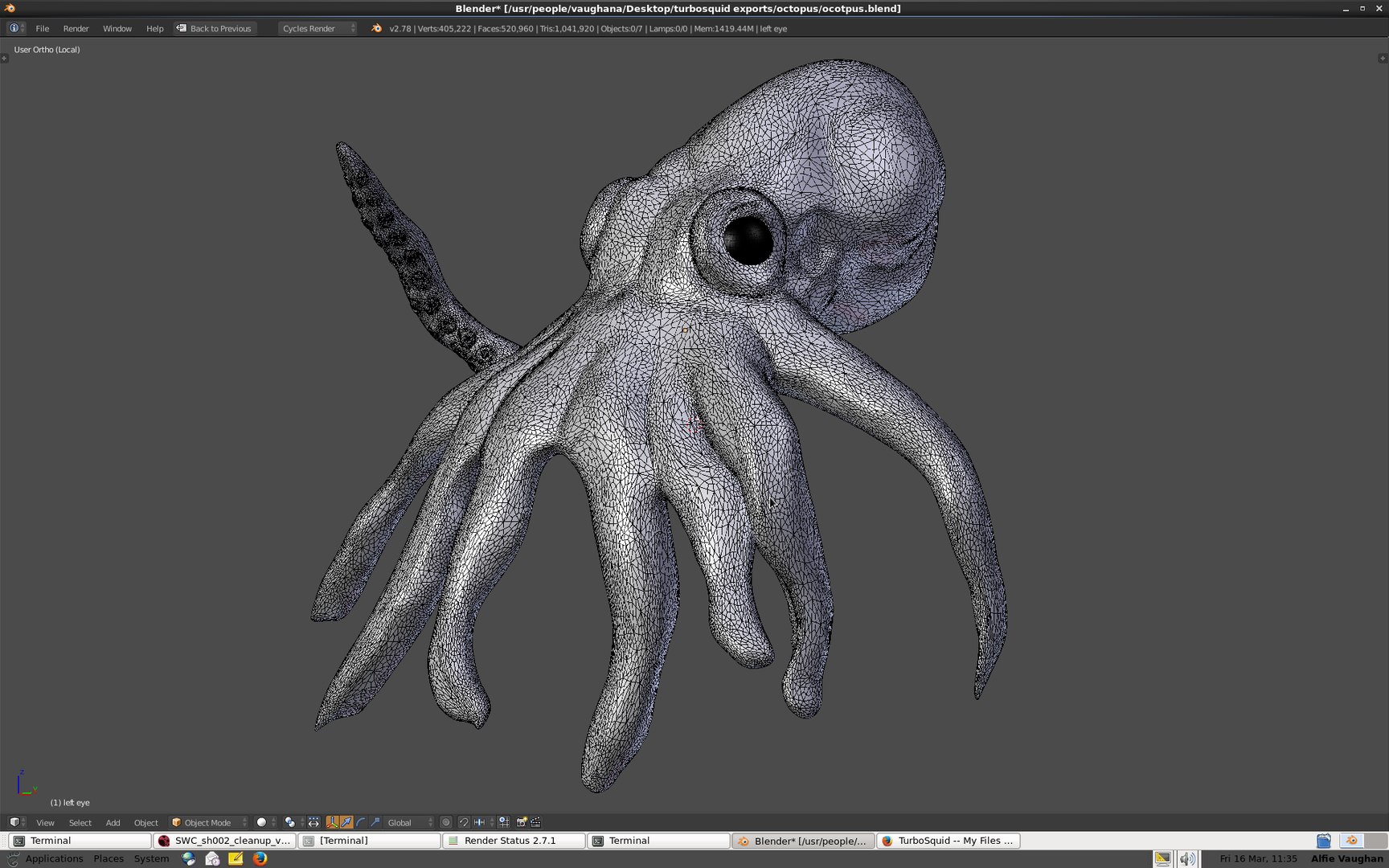 Octopus 3D Model - TurboSquid 1265331