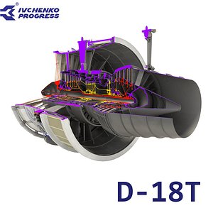 D-18T turbofan cutaway