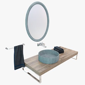 concrete washbasin sink 3D model