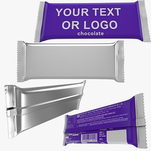Packaging For Biscuit or Chocolate Bar 3D model
