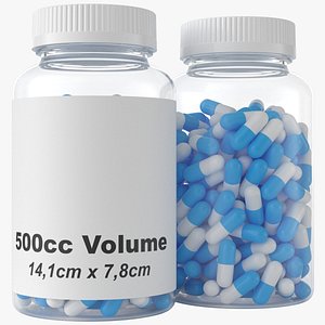 pills bottle 500cc type3 3D