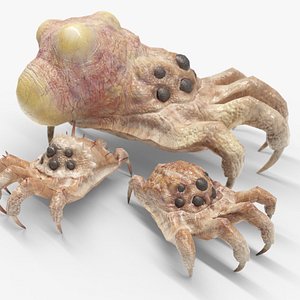3D creature facehugger headcrab baneling