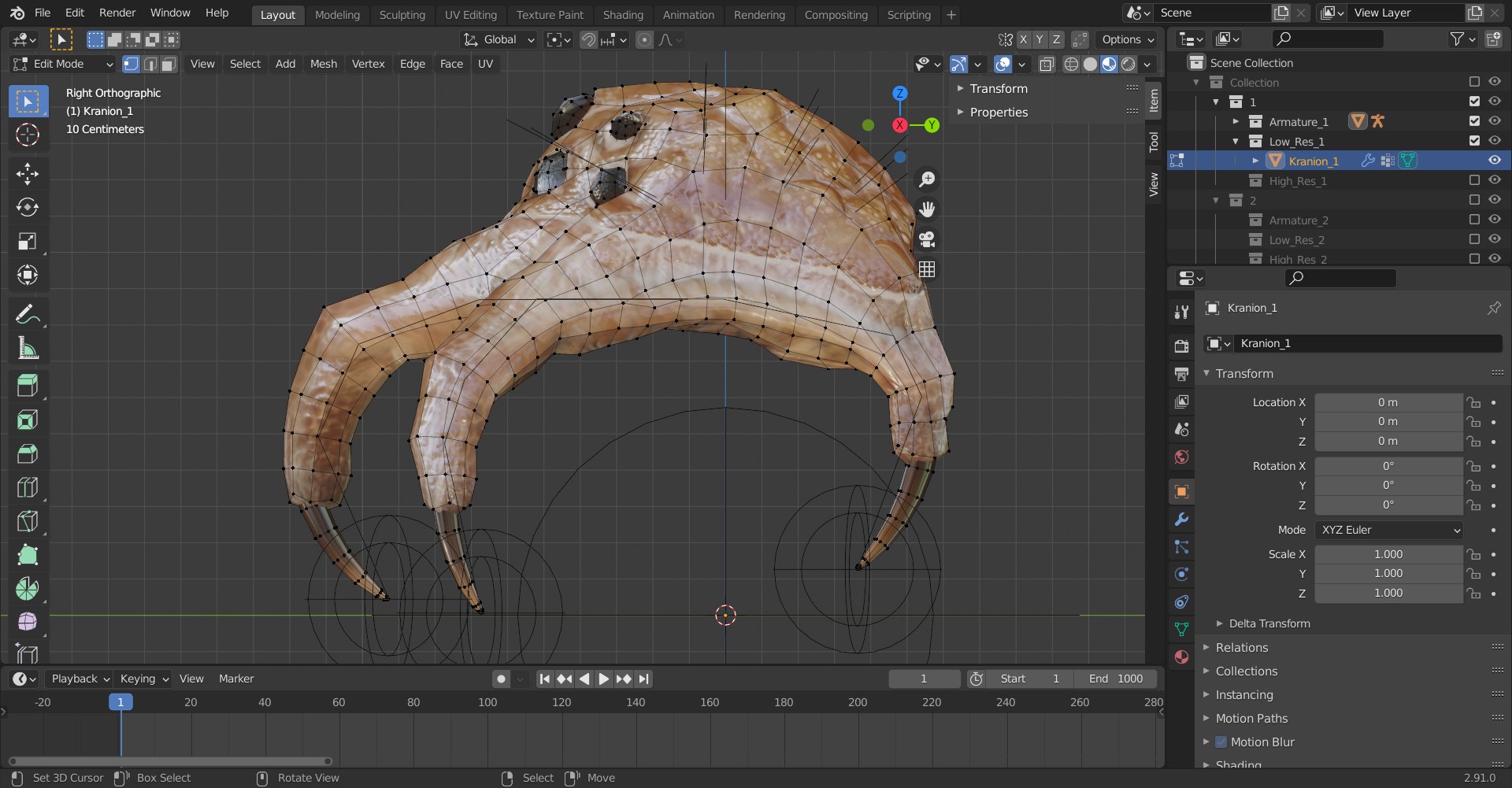 3D creature facehugger headcrab baneling TurboSquid 1660727