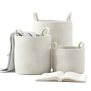 Basket with Handles Set 01 ZARA HOME
