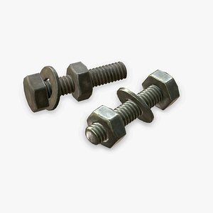 nuts bolts 3D model