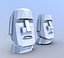 statue moai head model