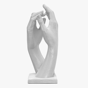 Hands Sculpture White for Print