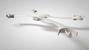3d c4d quadcopter propellers animation