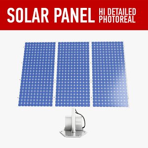 solar panel 3d 3ds