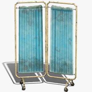 ld Modular Medical Privacy Screen - PBR Game Ready model