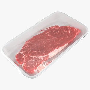 Raw Beef Shoulder 01 Wrapped Package