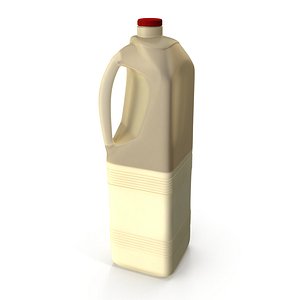 milk plastic bottle 3D model