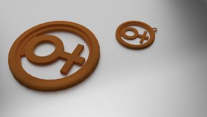 3D model coaster pendant