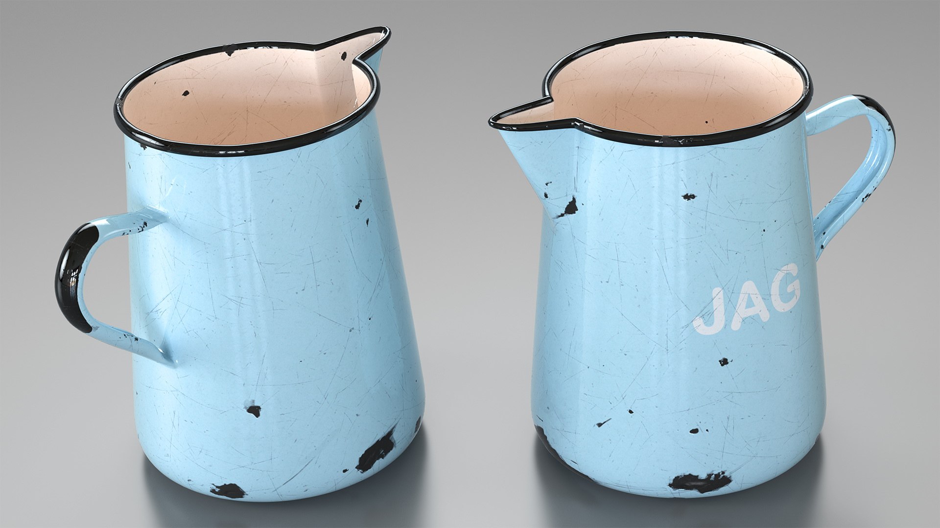 Enamel Jug Old