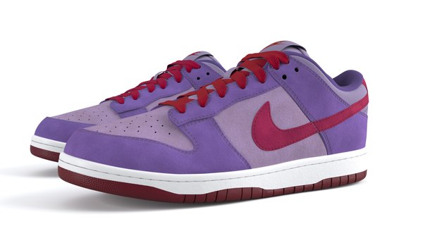 modelo 3d Nike Dunk Low Plum PBR TurboSquid 1543212