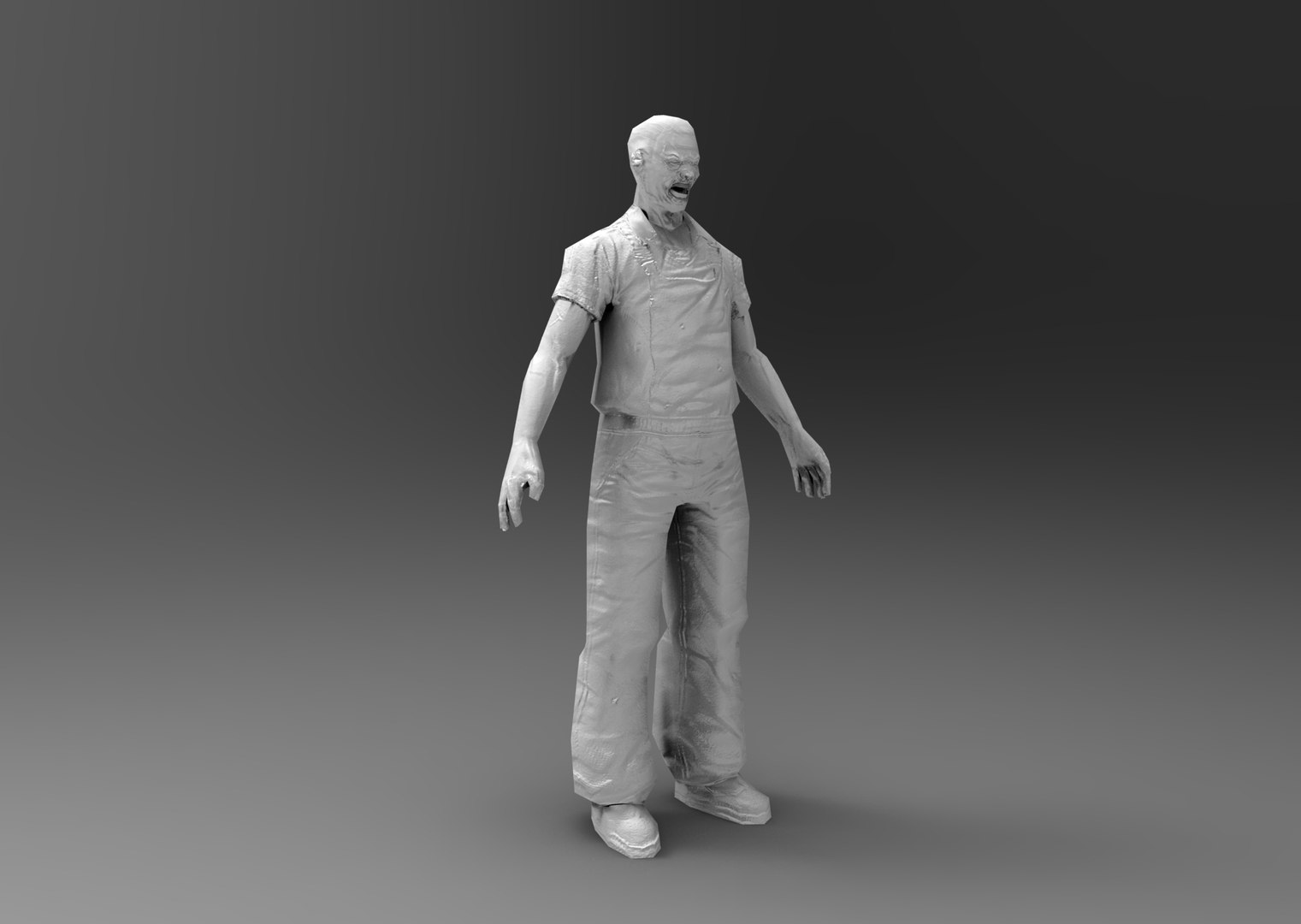 3d Zombie Worker Rigged Animation Turbosquid 1210696