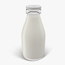 Milk Glass Pint Bottle