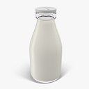 Milk Glass Pint Bottle