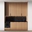452 cucina moderna 17 mini cucina 04 legno japandi in 2 opzioni
