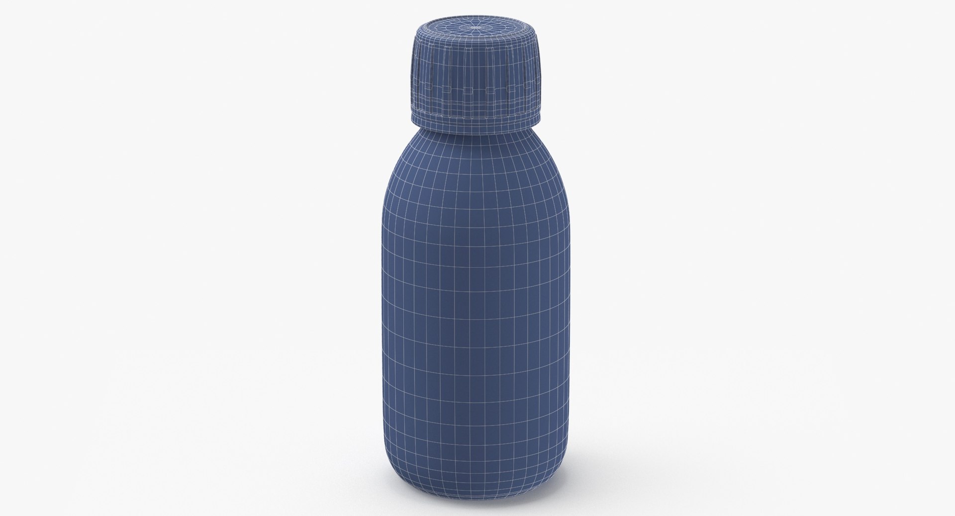 3D Glass Syrup Bottle 125ml - TurboSquid 2019651