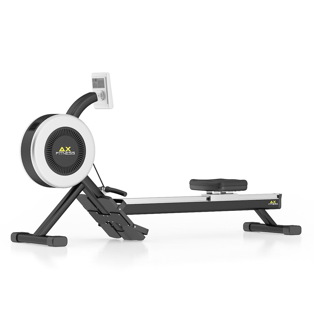 black rowing machine c4d