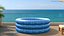 Inflatable Pool Wave Pattern Filled with Water