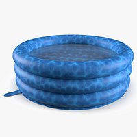 Inflatable Pool Wave Pattern Filled with Water