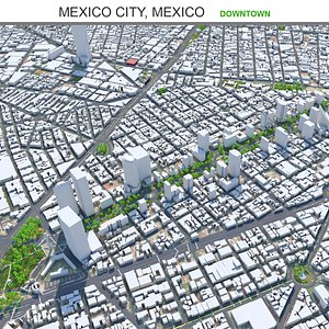 3D model Mexico City Downtown