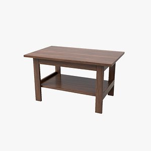 Coffee Table 2 - Walnut Wood 3D model