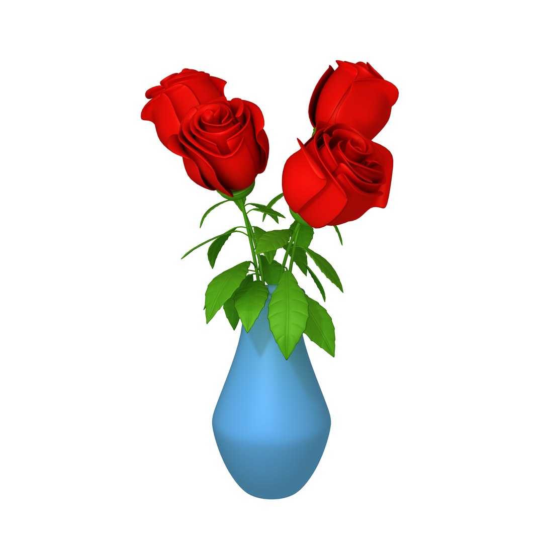 3D Roses Cartoon - TurboSquid 1735800