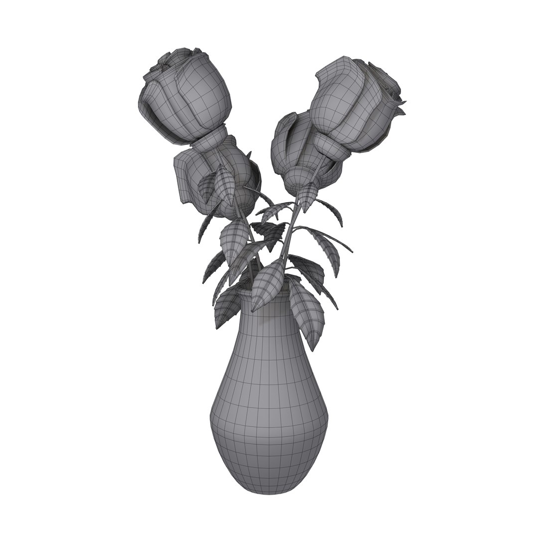 3D Roses Cartoon - TurboSquid 1735800