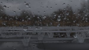 Raindrops on the lake