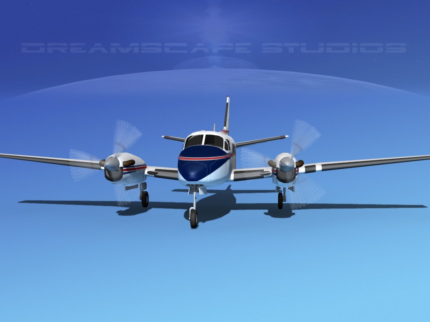3d Model Of Propellers Beechcraft C100 King Air