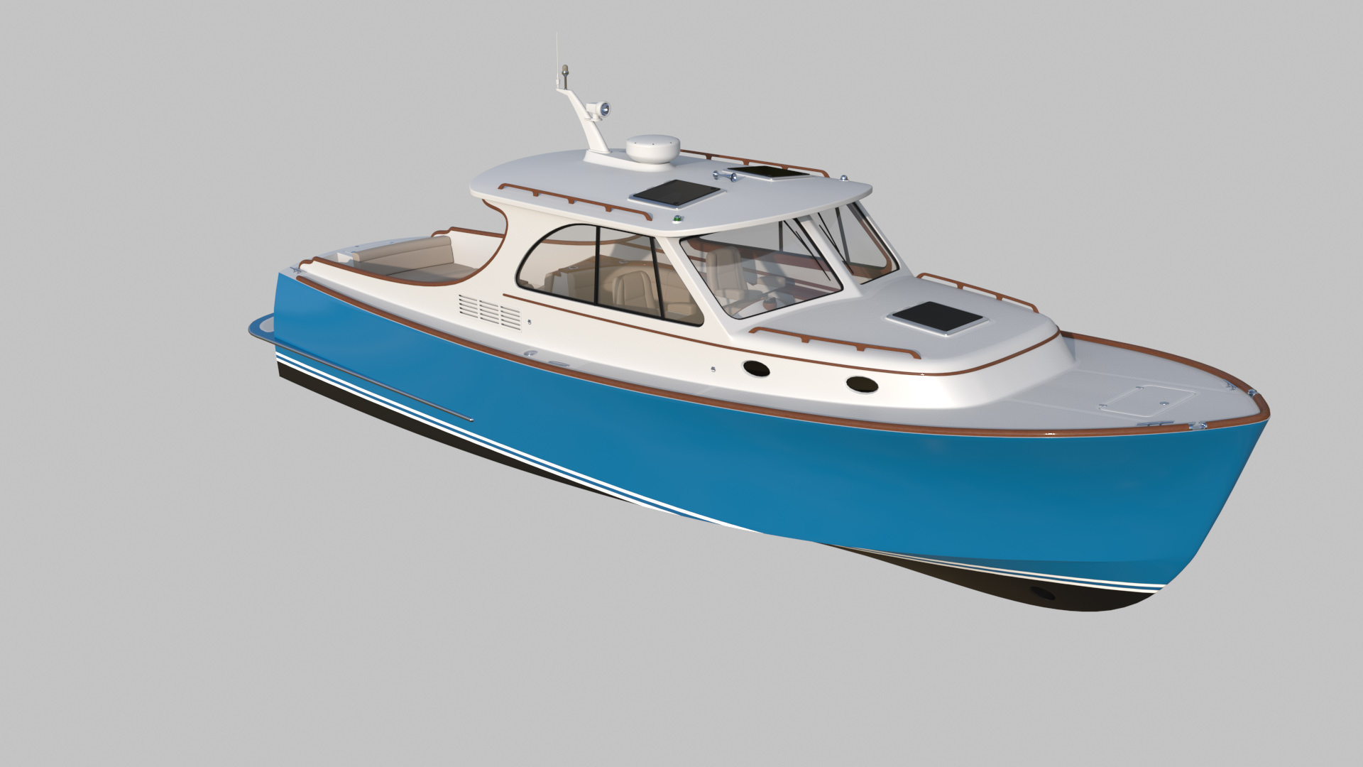 Picnic Boat PBR 3D Model TurboSquid 2048997