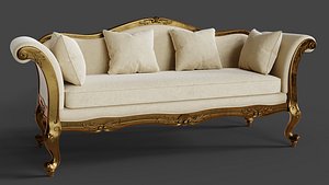 3D model baroque classic sofa