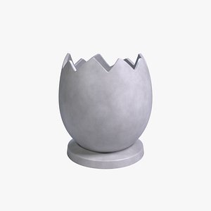 Eggshell Pen Holder Cracked Shell Desk Organizer STL File 3D Printable