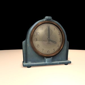 3d art deco clock model